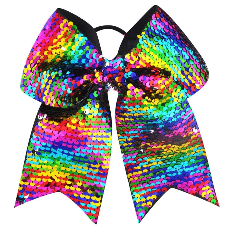8 Inch Double-faced Mermaid Sequins Hair Bow for Girls