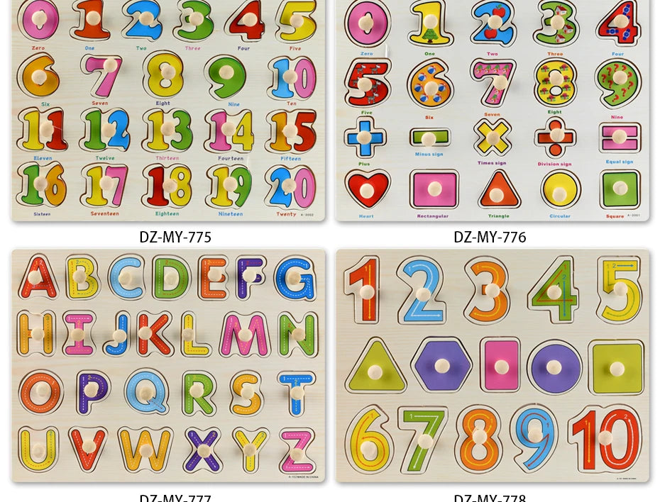 Montessori Wooden Puzzles 3D Jigsaw Educational Toys