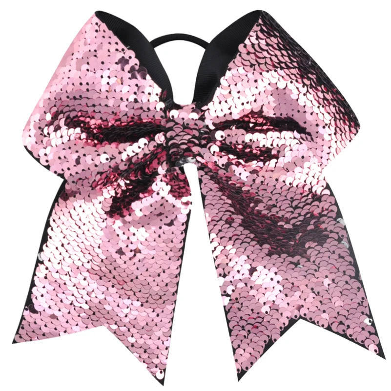 8 Inch Double-faced Mermaid Sequins Hair Bow for Girls