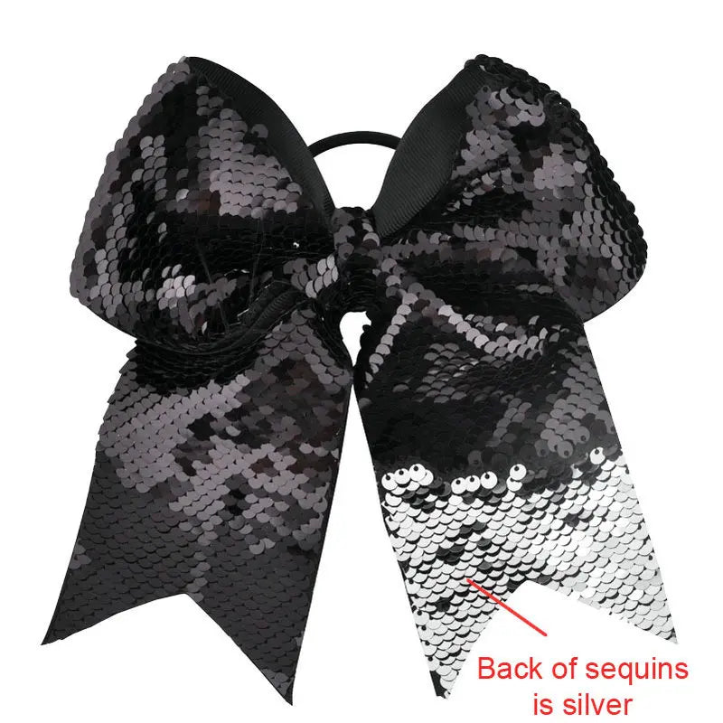 8 Inch Double-faced Mermaid Sequins Hair Bow for Girls