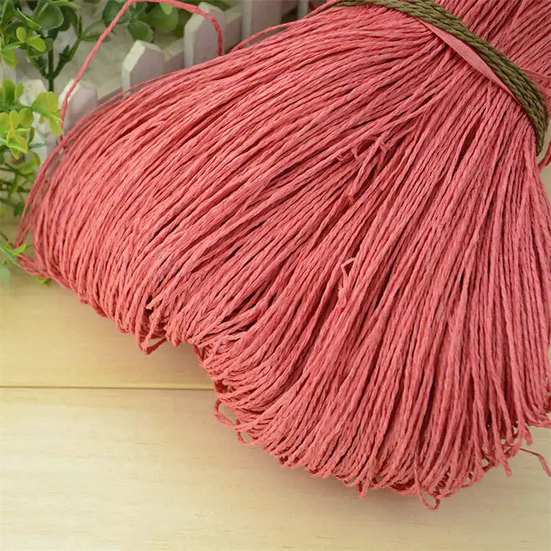 Natural Raffia Straw Yarn 600 Meter 500g for Hand Knitting Crochet Summer Hats Handbags Baskets DIY Craft