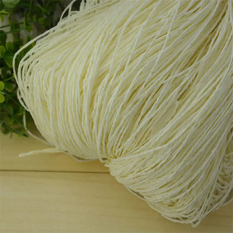 Natural Raffia Straw Yarn 600 Meter 500g for Hand Knitting Crochet Summer Hats Handbags Baskets DIY Craft
