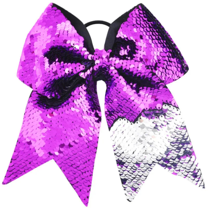 8 Inch Double-faced Mermaid Sequins Hair Bow for Girls