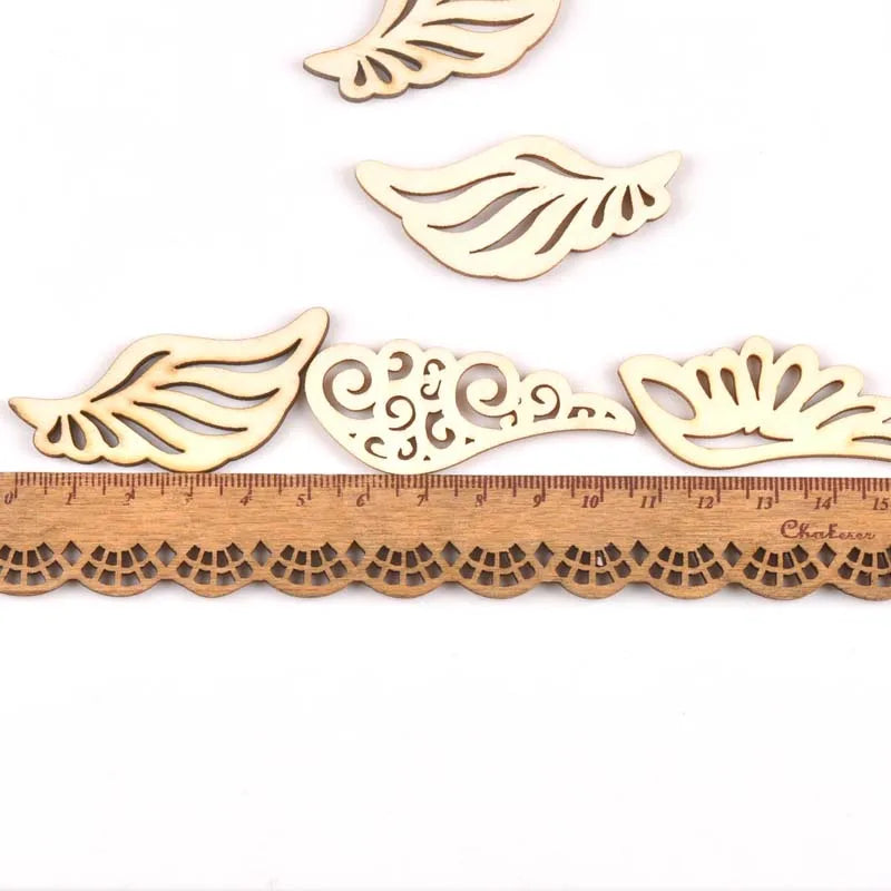 Mixed Leaf Animal Butterfly Chips Wooden Cutouts Craft Embellishments mt2520