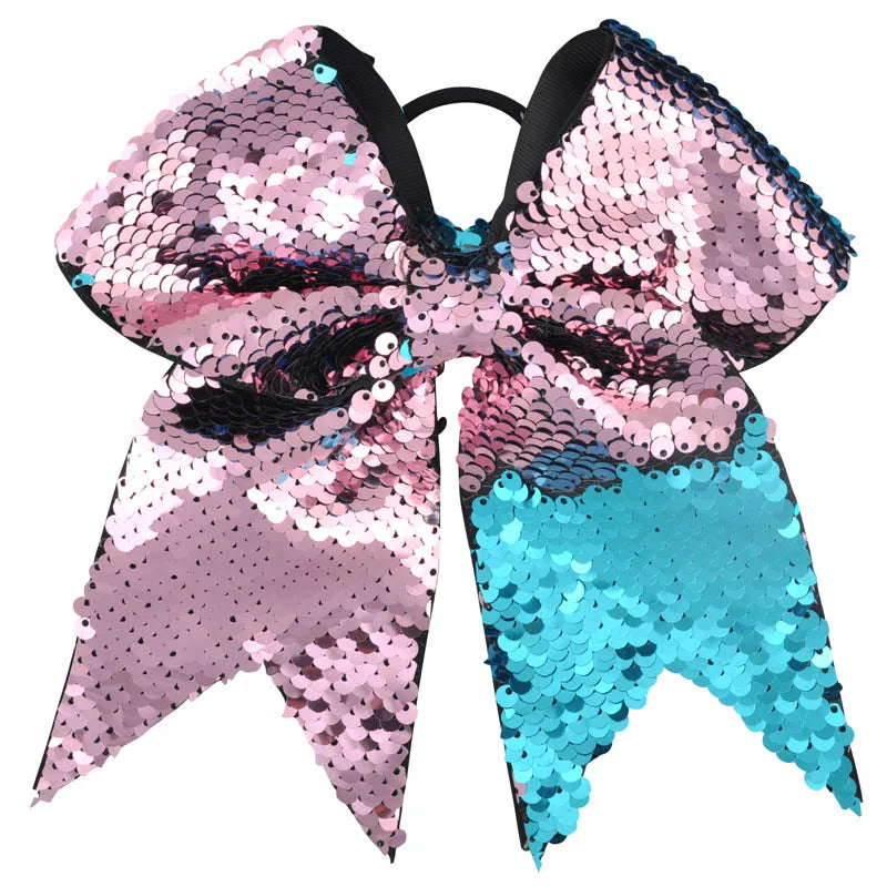 8 Inch Double-faced Mermaid Sequins Hair Bow for Girls