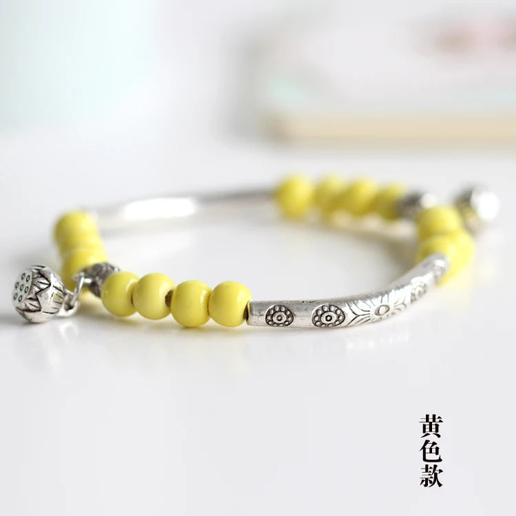 Women's Handmade Ceramic DIY Retro Bracelets Fashion Jewelry