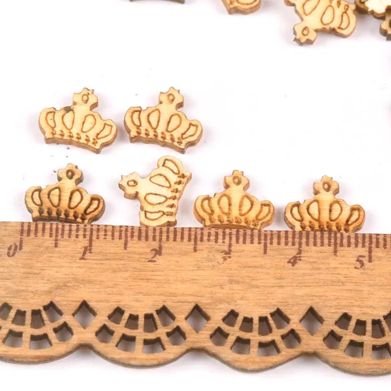 Mixed Leaf Animal Butterfly Chips Wooden Cutouts Craft Embellishments mt2520