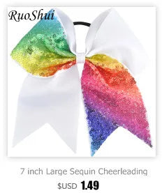 8 Inch Double-faced Mermaid Sequins Hair Bow for Girls