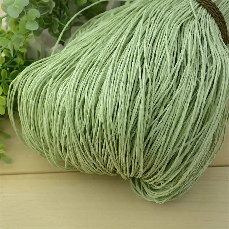 Natural Raffia Straw Yarn 600 Meter 500g for Hand Knitting Crochet Summer Hats Handbags Baskets DIY Craft