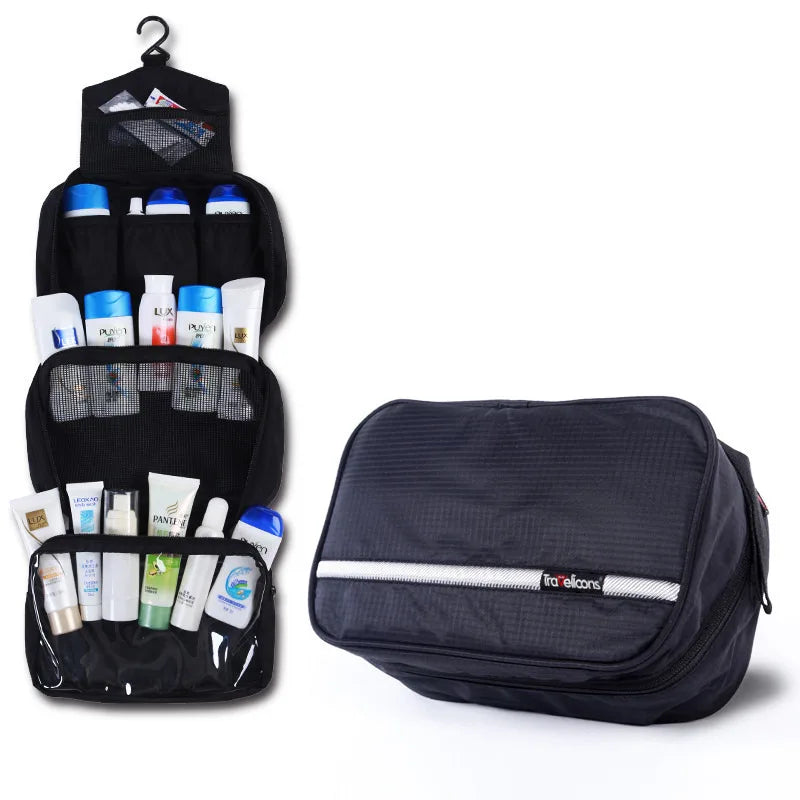 Large Waterproof Makeup Bag for Men and Women Travel Cosmetic Organizer Case Toiletry Pouch