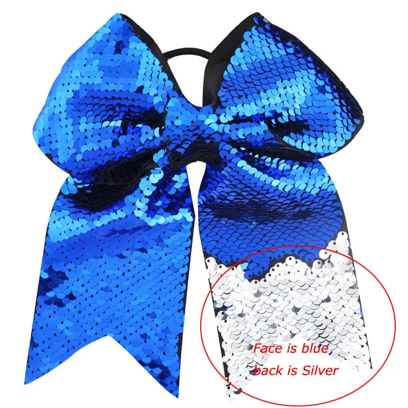 8 Inch Double-faced Mermaid Sequins Hair Bow for Girls