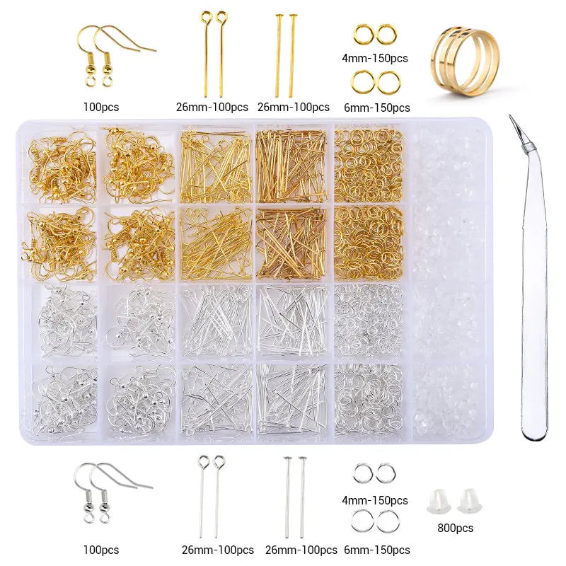 Jewelry Making Supplies Kit with Tools, Copper Wires and Findings