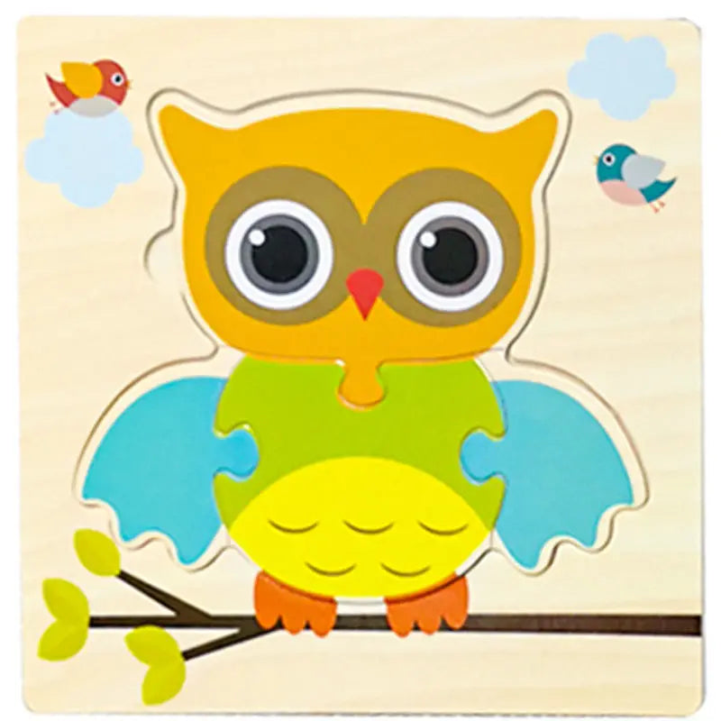 Baby Wooden 3D Puzzles Tangram Shapes For Learning Fun