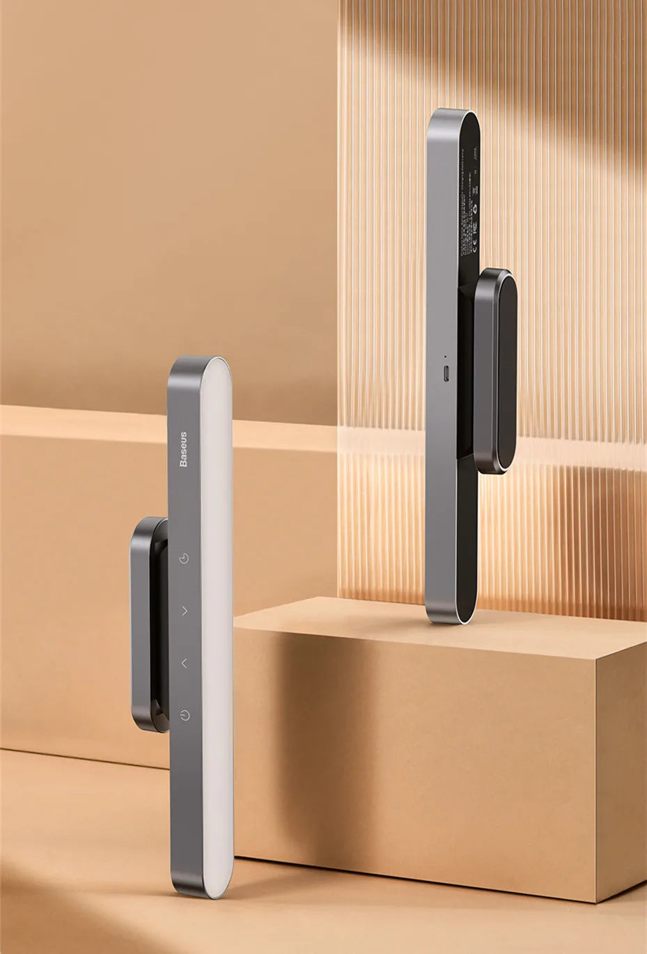 Baseus Rechargeable Magnetic LED Table Lamp with Stepless Dimming for Cabinet Bedroom and Kitchen Use