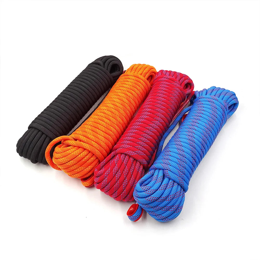 12mm 50m Outdoor Climbing Rope Static Rescue Rope for Mountaineering and Emergency Survival Gear
