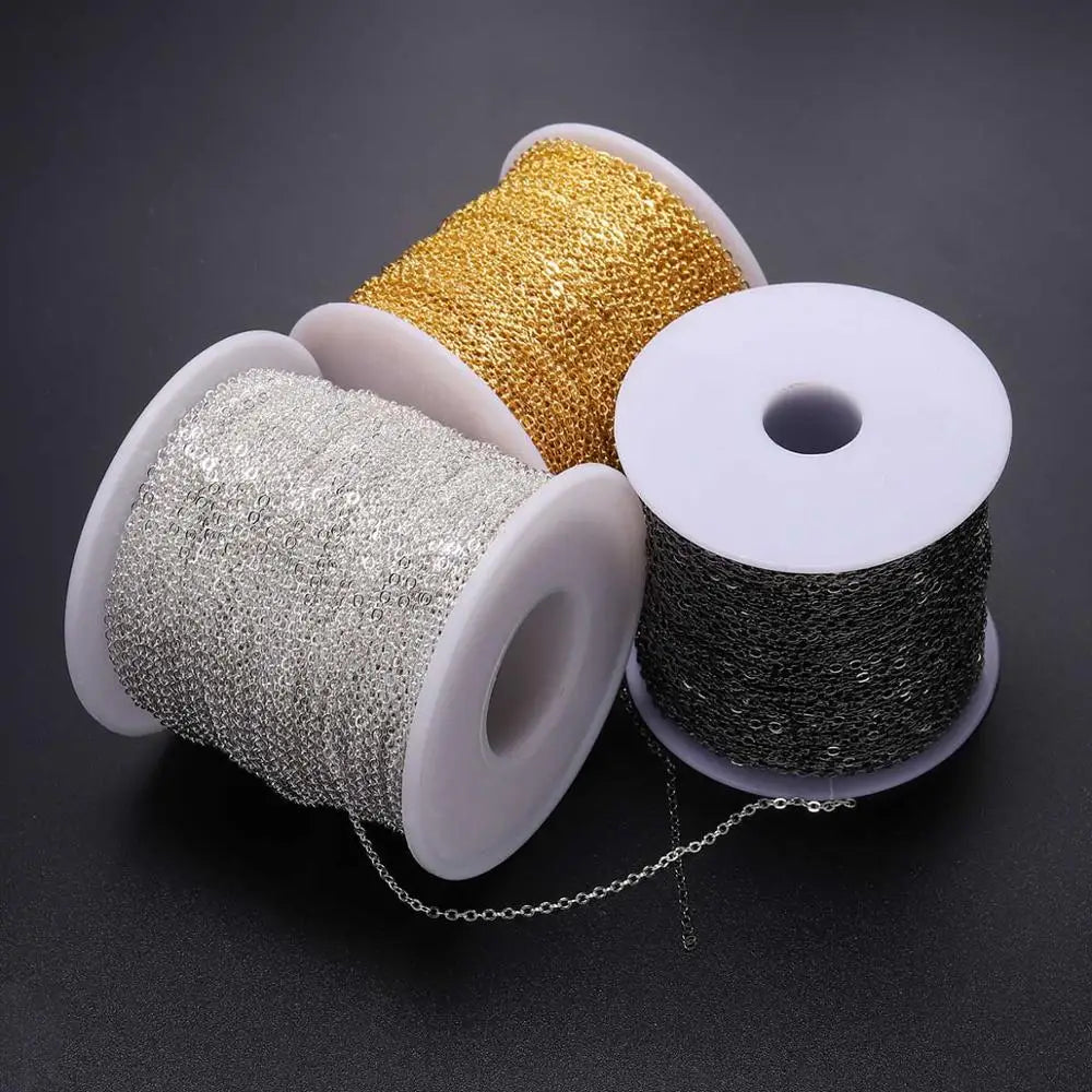 5 M/Lot Gold Bronze Plated Necklace Chain for DIY Jewelry