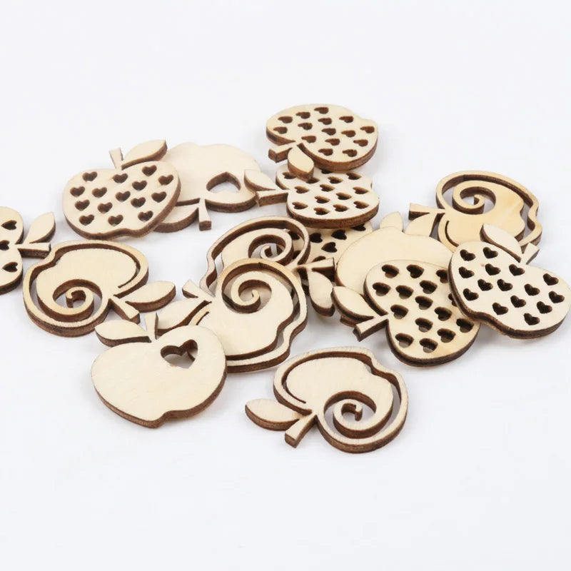 Home Decoration Wooden DIY Animal Shapes 25-30mm 20pcs