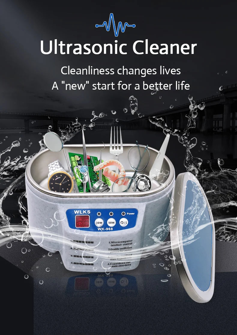 628ml Ultrasonic Cleaner for Jewelry Glasses Circuit Boards High-Efficiency Cleaning Machine