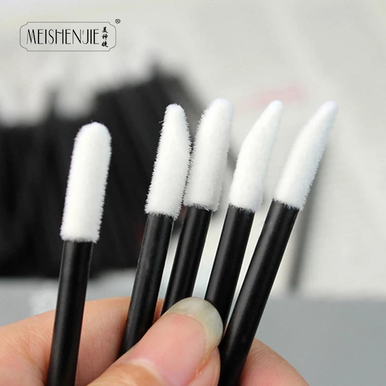 50 Pcs Disposable Lip Brush Set for Eyelash and Makeup