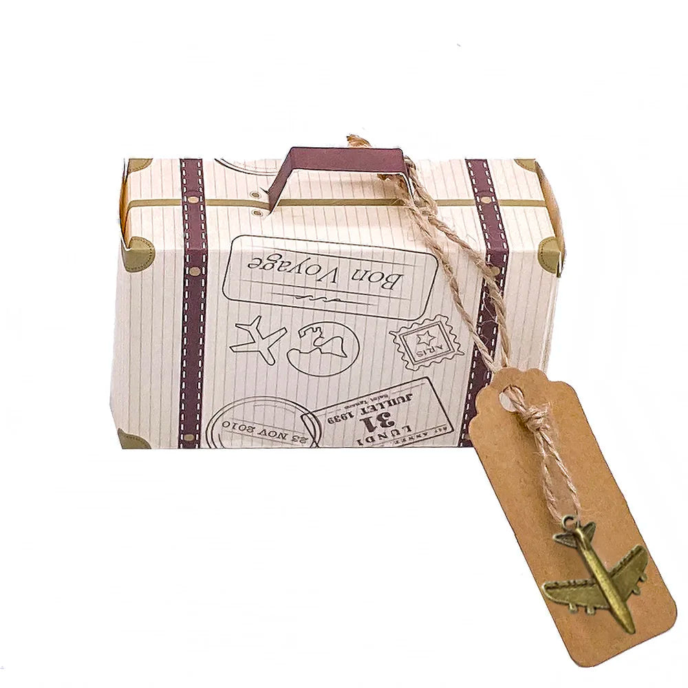 Travel Suitcase Candy Gift Boxes Classic Elegant Favor Boxes