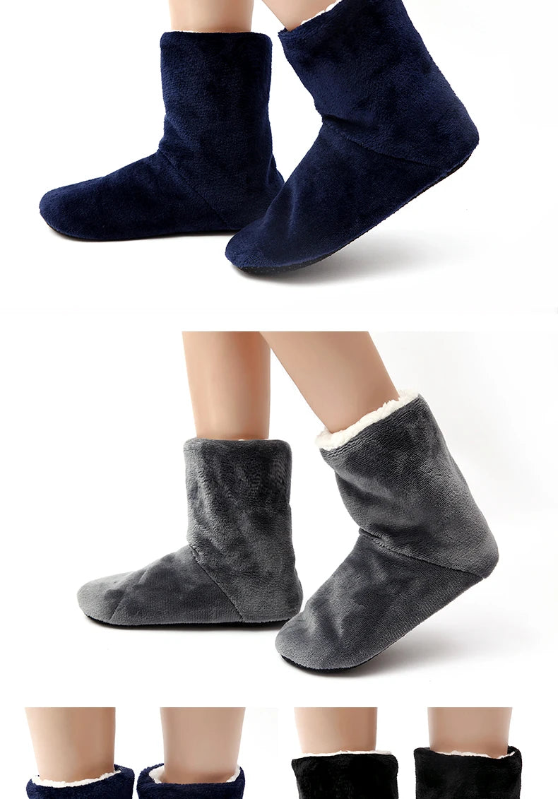 Glglgege High Quality Winter Warm Plush Indoor Shoes