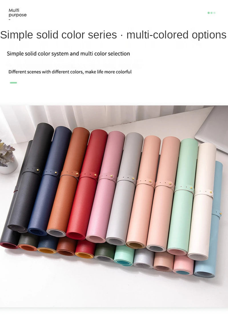 White Mousepad Large Gaming Desk Mat Waterproof Non-Slip PU Suede