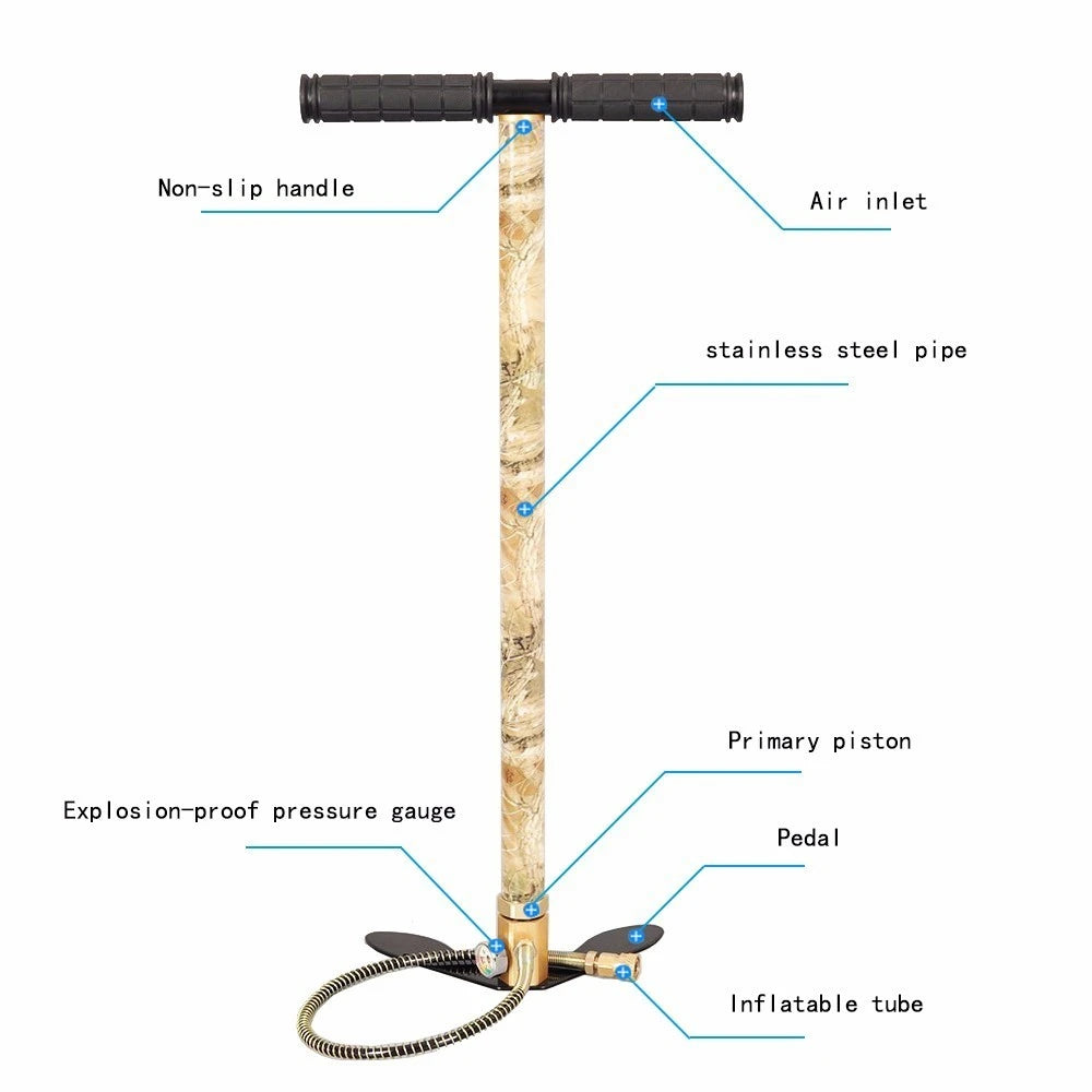 300bar 30mpa 4500psi Hand Operated PCP Pump For Rifles and Paintball