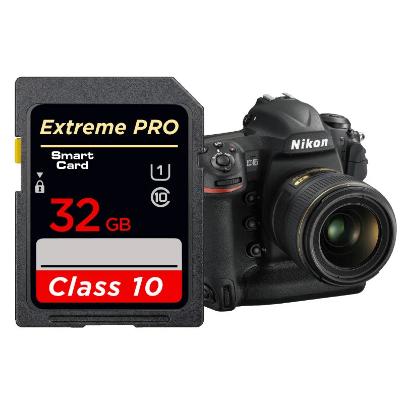 High Speed Class 10 SD Card 8GB to 256GB for Camera