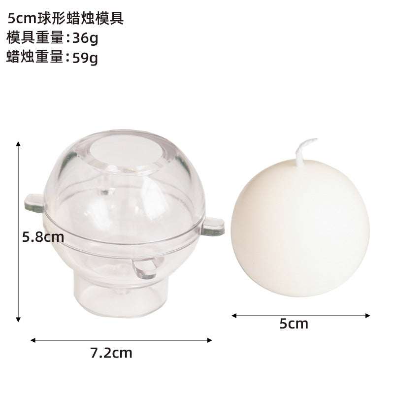 5-10cm Spherical Candle Mold Kit for DIY Aromatherapy Crafts