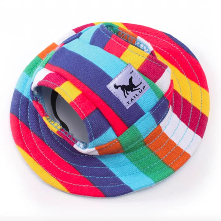 Pet Dog Cat Cap Breathable Sunhat Cloth Mesh Canvas Hat For Small Medium Dogs Cats Caps Pet Products