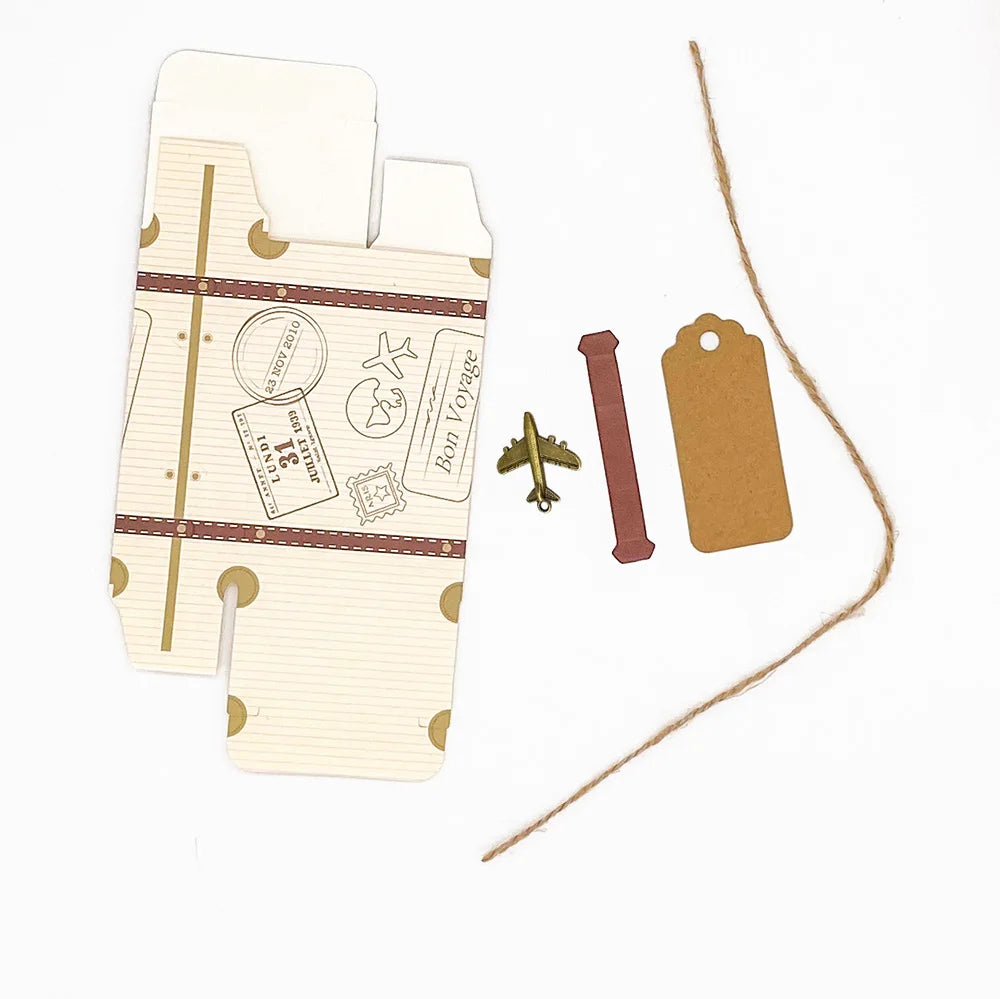 Travel Suitcase Candy Gift Boxes Classic Elegant Favor Boxes