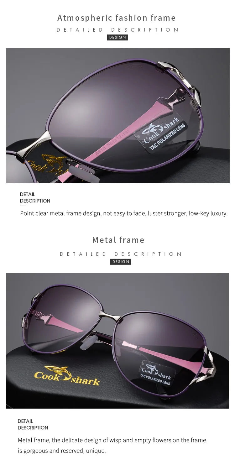 Cook Shark New 2020 Ladies Polarized Sunglasses Classic