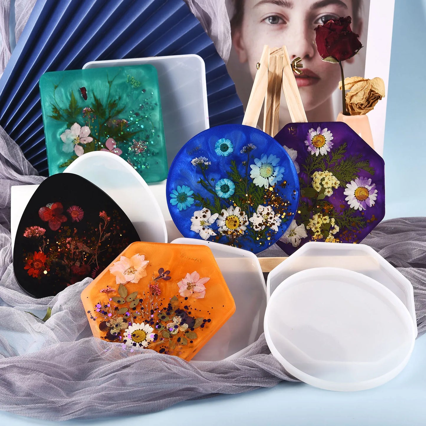 Cuboid Cube Resin Mold Silicone DIY Jewelry Tray Casting Accessories