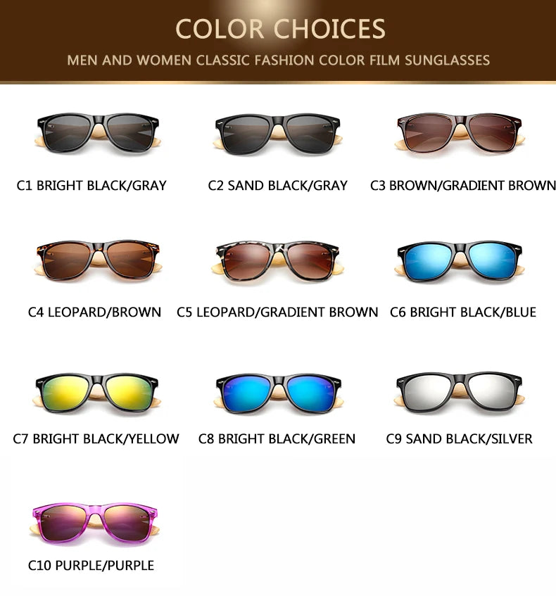 New Bamboo Sunglasses Female Designer Mirror Gafas De Sol