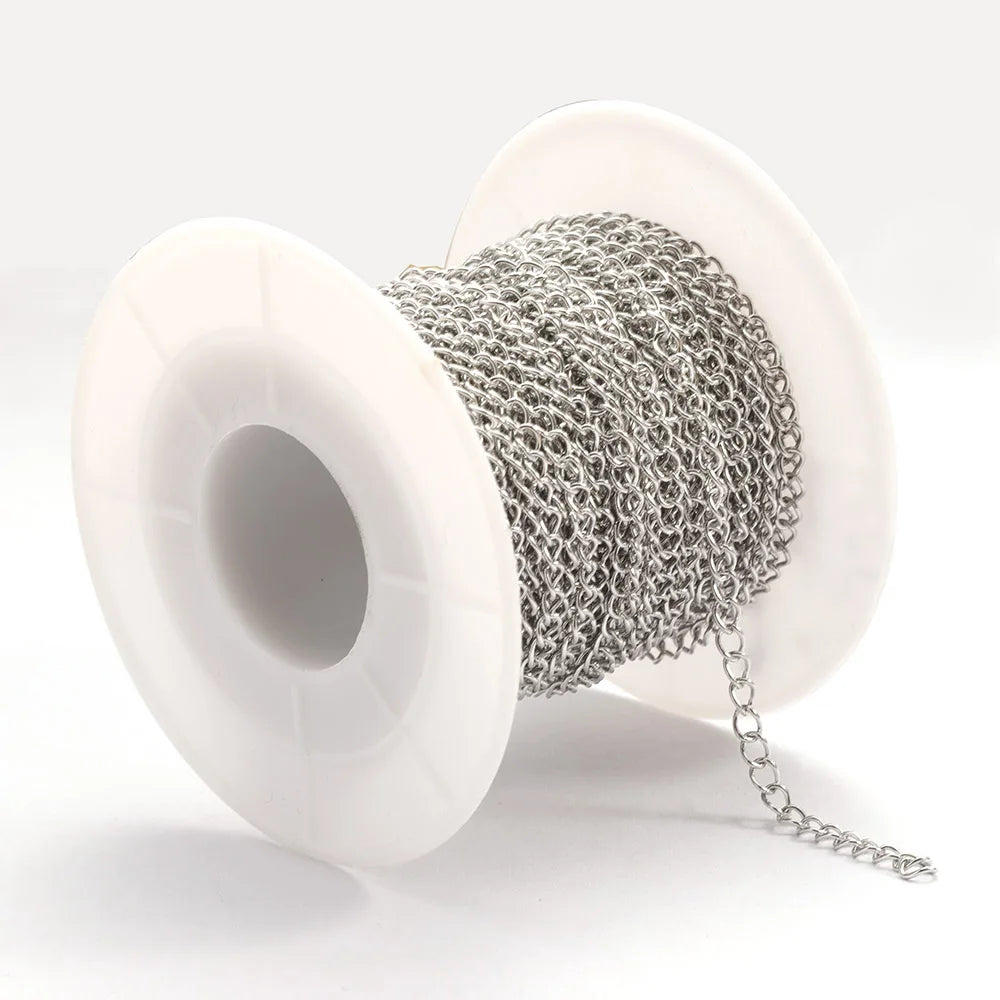 2 Meters Gold Stainless Steel Extension Chain 2/3/4mm for DIY Jewelry