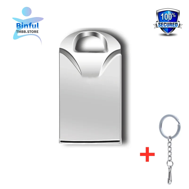 New Mini Metal USB Flash Drive 16GB to 512GB Portable Gift