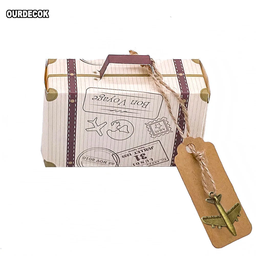Travel Suitcase Candy Gift Boxes Classic Elegant Favor Boxes