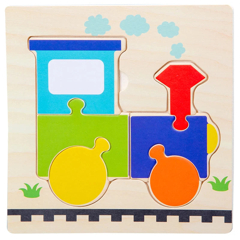 Baby Wooden 3D Puzzles Tangram Animal Jigsaw Toys Gift
