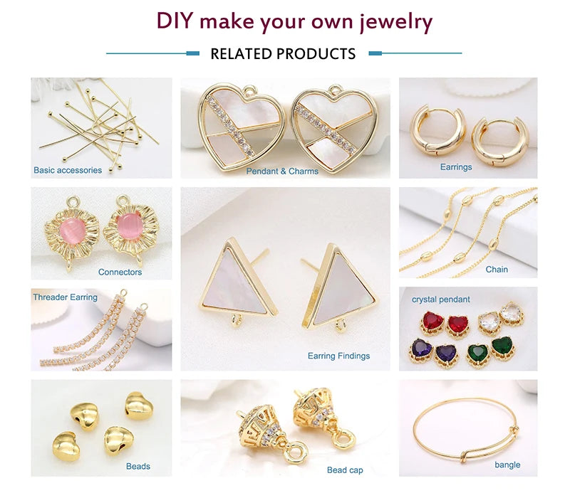 Multi Styles 18K Gold Plated Brass Flower Safety Clasps for DIY Jewelry