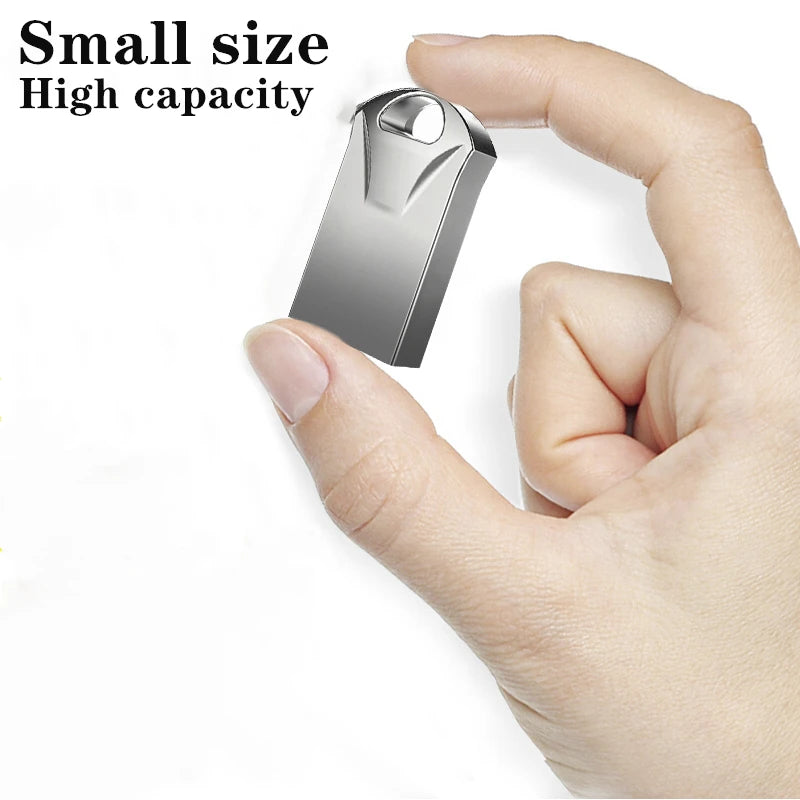 New Mini Metal USB Flash Drive 16GB to 512GB Portable Gift