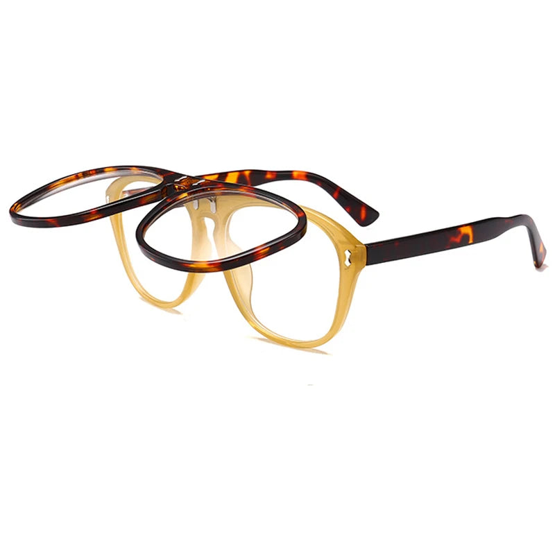 ALOZ MICC New Fashion Flip Sunglasses Unique Oversized Square Eyeglasses Q344