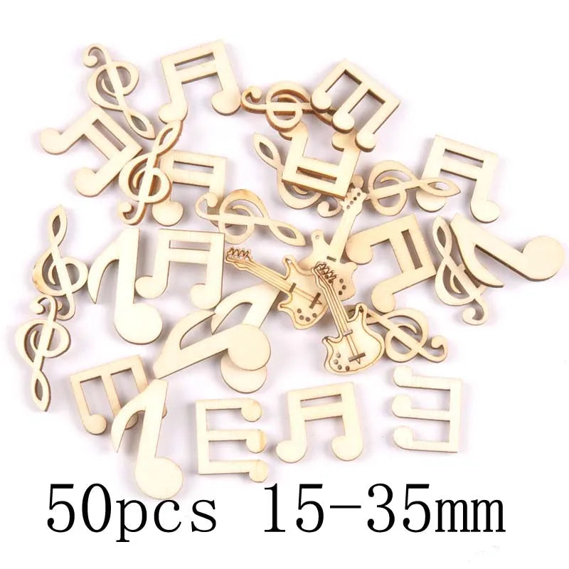 Mixed Leaf Animal Butterfly Chips Wooden Cutouts Craft Embellishments mt2520