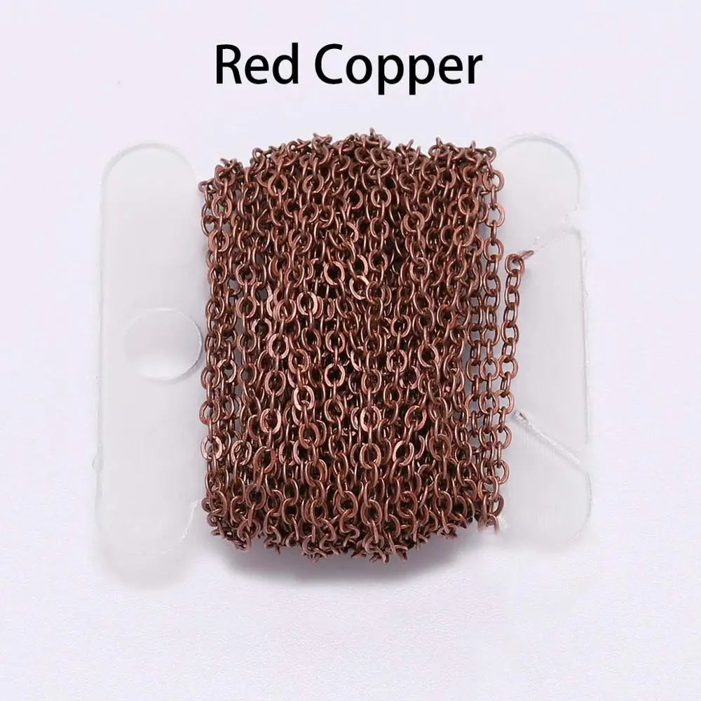 5 M/Lot Gold Bronze Plated Necklace Chain for DIY Jewelry