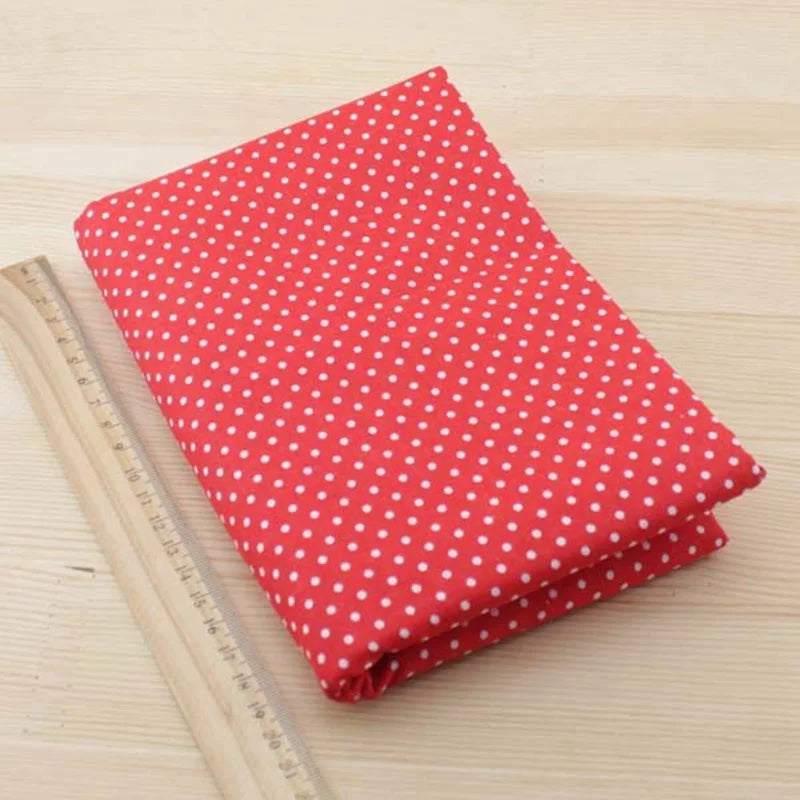 Booksew 7 Piece Red Cotton Fabric Set 50cm x 50cm for DIY Sewing Quilting and Craft Projects