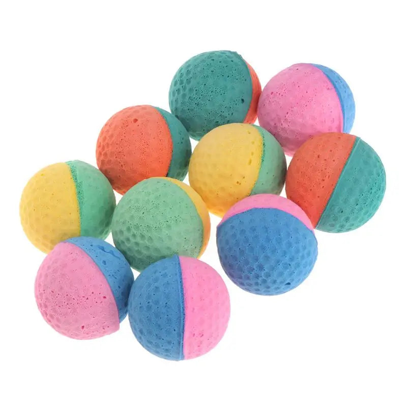 10PCS Colorful Pet Ball Interactive Chewing Fetching Toy