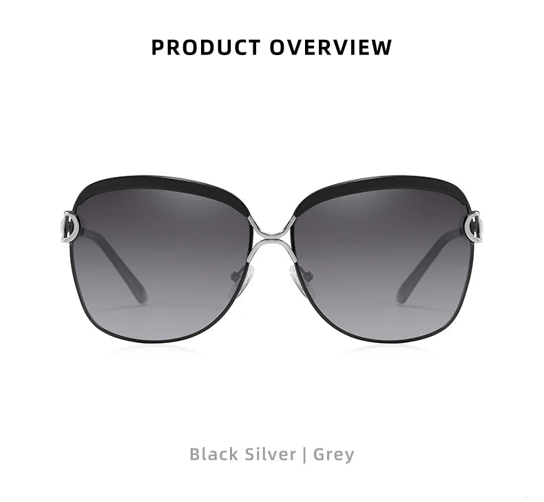 BARCUR Polarized Ladies Sunglasses Gradient Lens Round Design