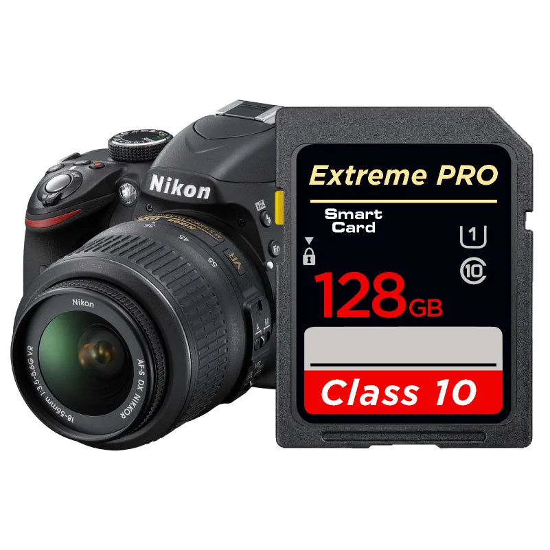High Speed Class 10 SD Card 8GB to 256GB for Camera