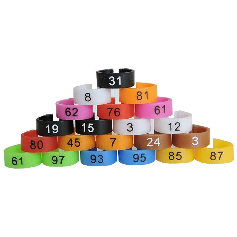 Inner Diameter 8mm Pigeon Leg Bands Poultry Dove Bird Parrot Clip Rings Band Foot Ring Pigeon Supplies Bird Appliances 100 Pcs