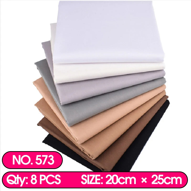 Teramila 8/32/50PCS Classic Solid Cotton Fat Quarter Fabric