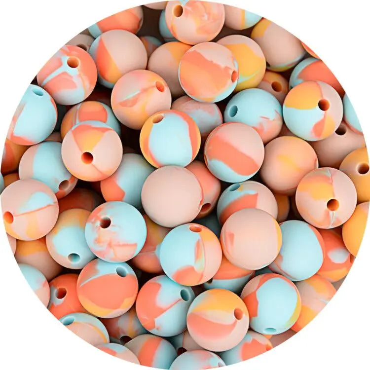 LOFCA 15mm Silicone Loose Beads 20pcs Safe Teether For Infants